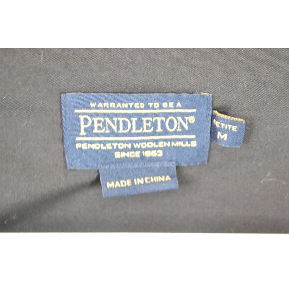 Pendleton Snap Jacket Women's Medium Petite Burgundy Corduroy Jacket - Picture 4 of 13